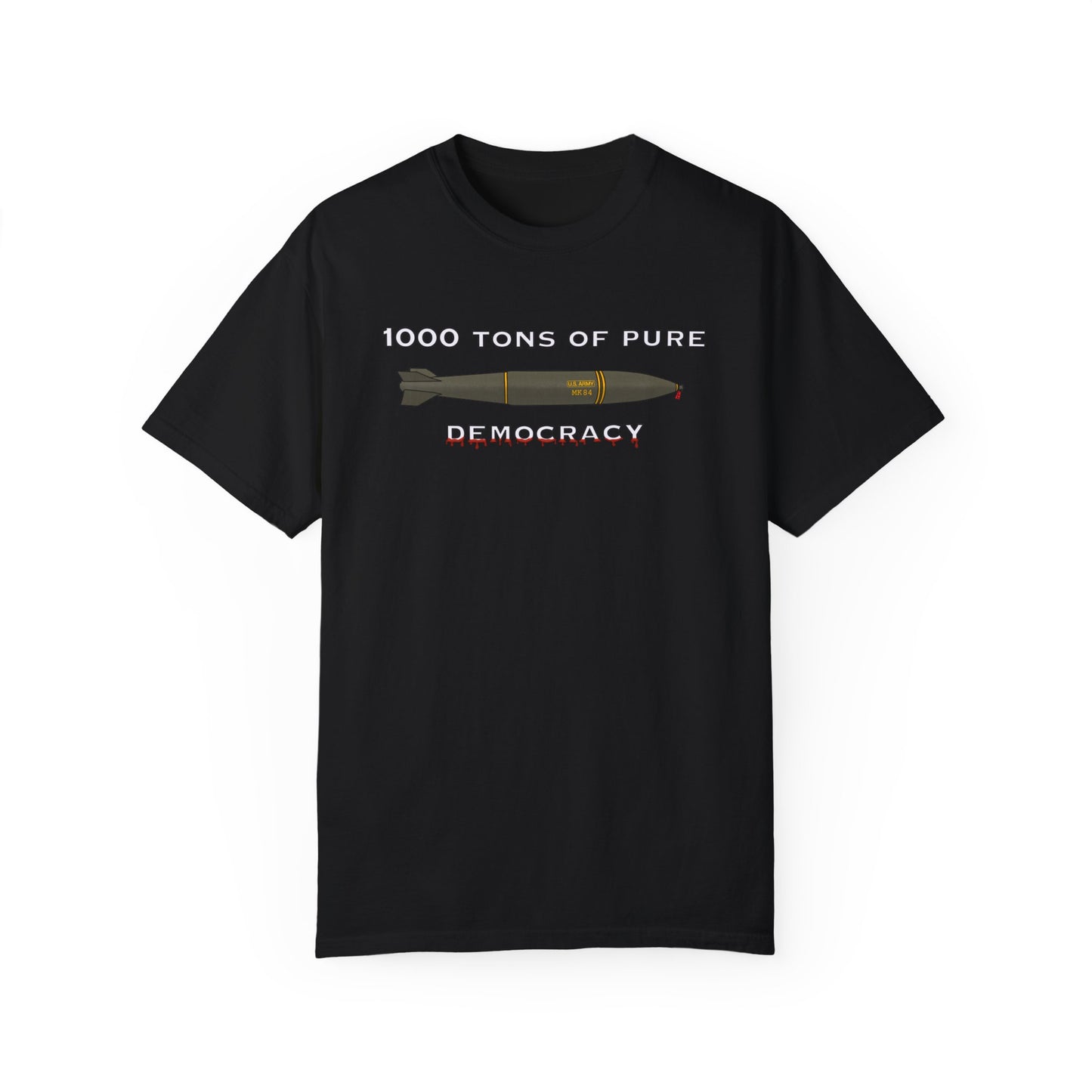 Pure Democracy Blk Unisex Garment-Dyed T-shirt