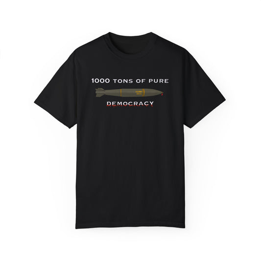 Pure Democracy Blk Unisex Garment-Dyed T-shirt