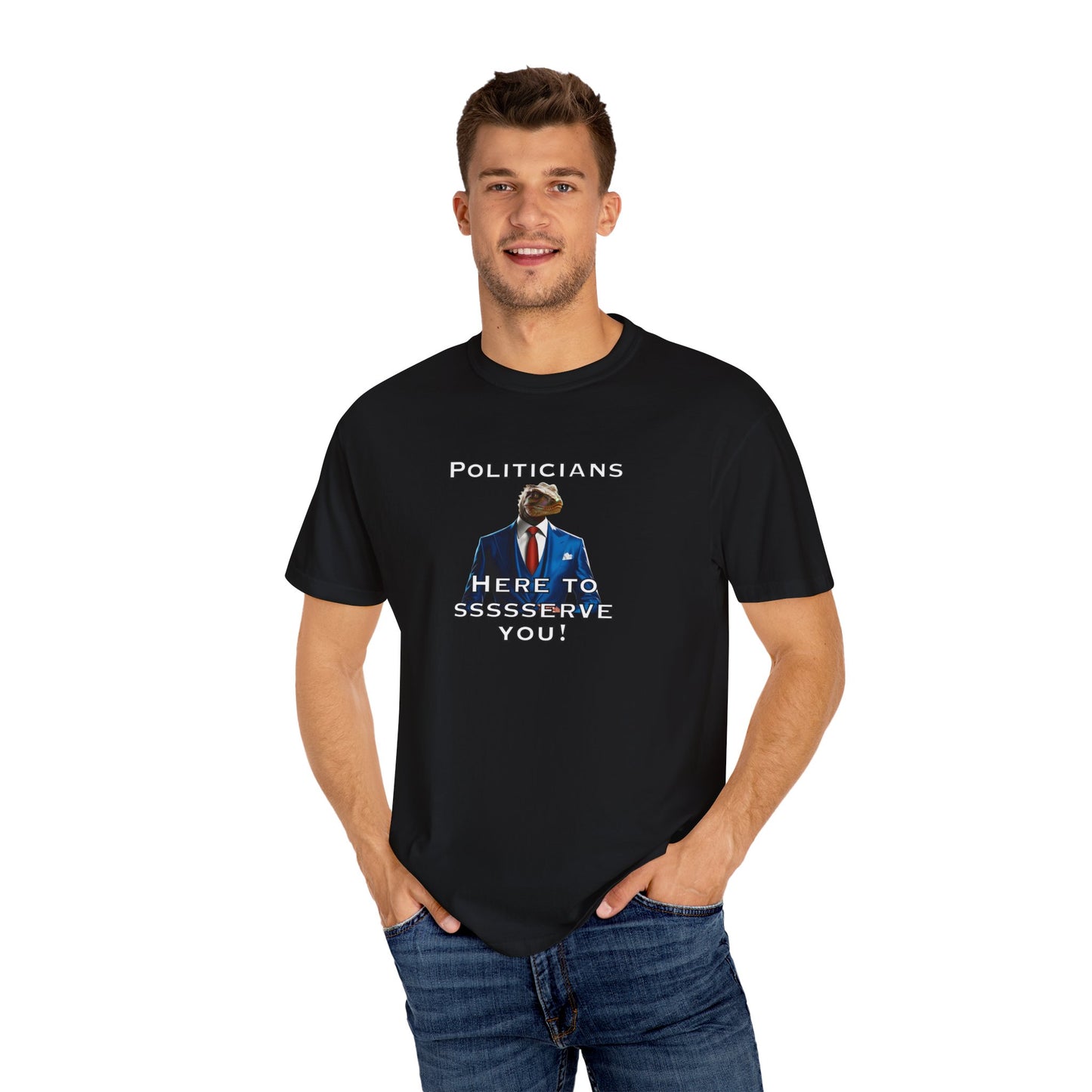 Ssssssserve logo Unisex Garment-Dyed T-shirt